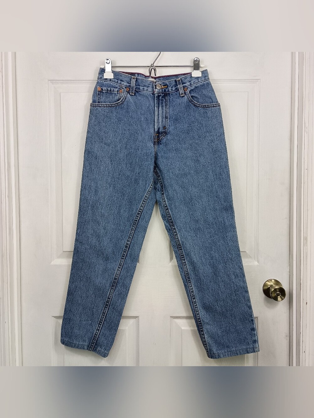 Levis 550 Jeans Womens 4 Blue Denim Mom High Rise Relaxed Fit Tapered Vintage